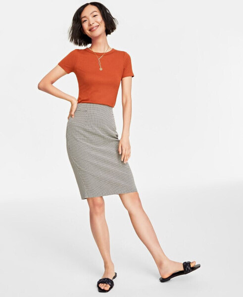 Women's Double-Weave Pencil Skirt, Created for Macy's