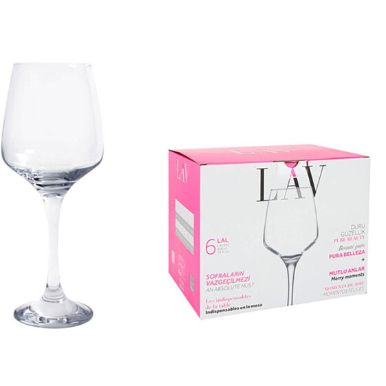 LAV Set Of 6 Wine/Water Glasses 400ml Lal