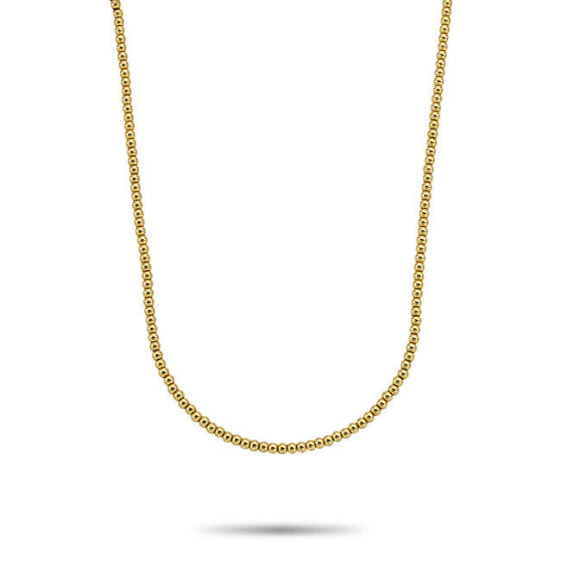 Gold plated bead necklace Yellow Gold Only RR-NL044-G-40