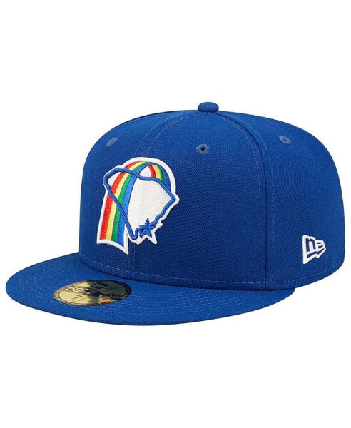 Men's Blue Charleston RiverDogs Rainbows Theme Night 59FIFTY Fitted Hat