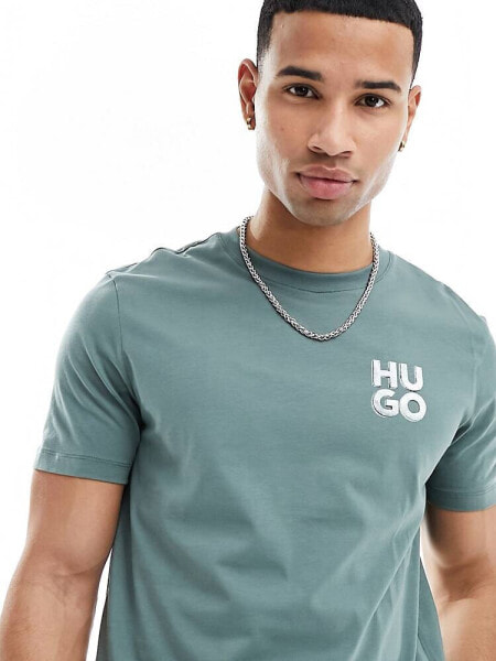 HUGO Detzington241 t-shirt in green