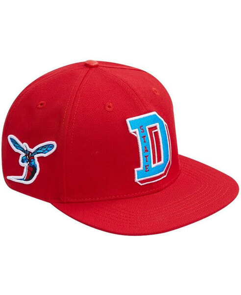 Бейсболка Pro Standard мужская красная с логотипом Delaware State Hornets Snapback Hat