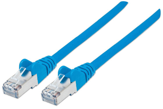 Intellinet Network Patch Cable - Cat7 Cable/Cat6A Plugs - 30m - Blue - Copper - S/FTP - LSOH / LSZH - PVC - Gold Plated Contacts - Snagless - Booted - Polybag - 30 m - Cat7 - S/FTP (S-STP) - RJ-45 - RJ-45 - Blue