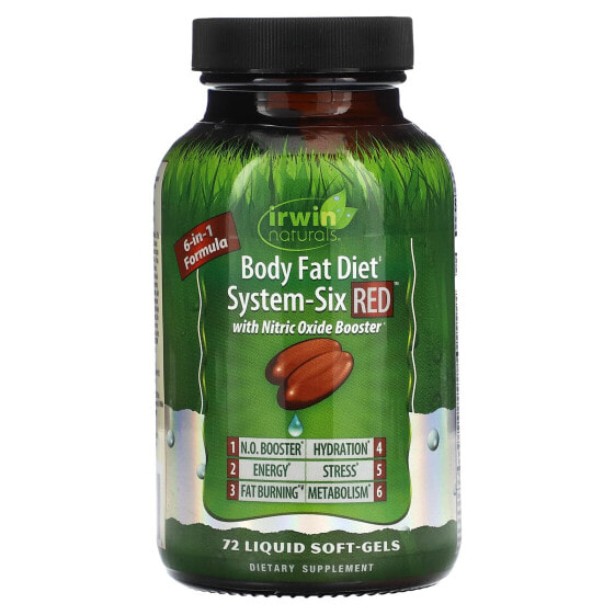 Витамины для похудения Irwin Naturals System-Six Red, 72 жидкие мягкие гелевые капсулы