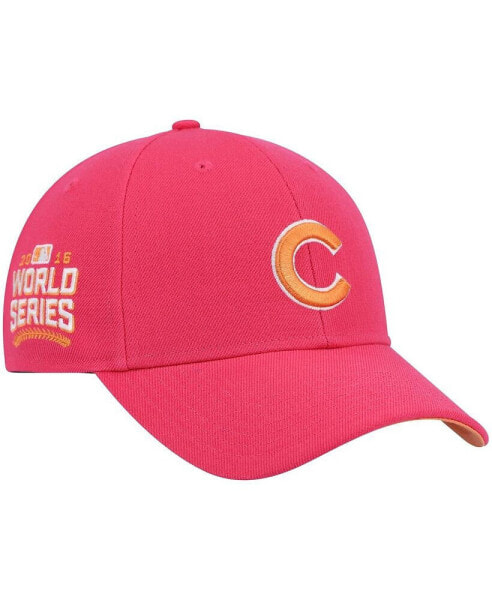 Men's Magenta Chicago Cubs 2016 World Series Mango Undervisor MVP Snapback Hat