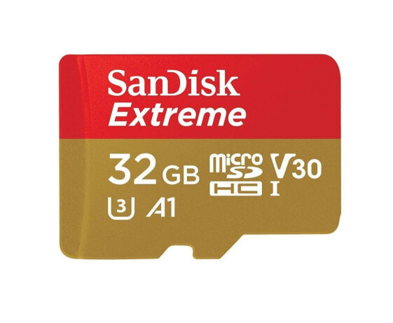 SanDisk Extreme - 32 GB - MicroSDXC - Class 10 - UHS-I - 100 MB/s - 90 MB/s