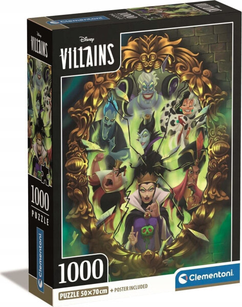 Clementoni Puzzle 1000 elementów Compact Disney Villains