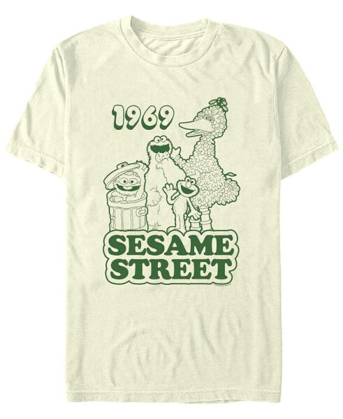 Men's Sesame Street Sesame 1969 Group Short Sleeve T-shirt