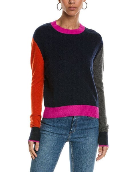 Brodie Cashmere Colorblock Cashmere Sweater Women's