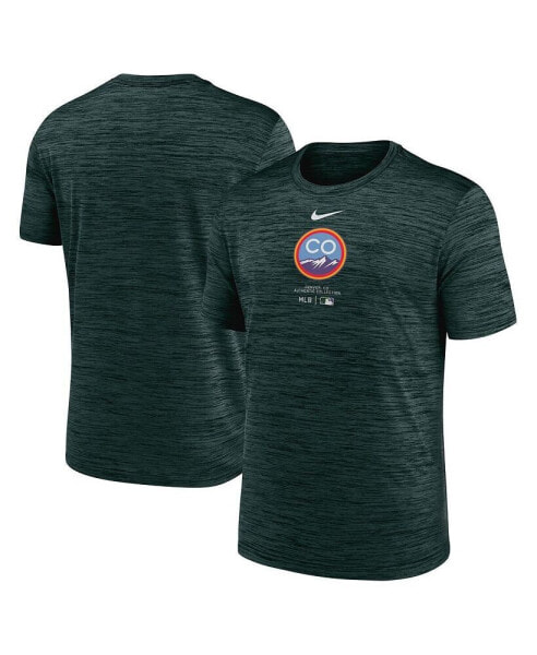 Men's Green Colorado Rockies City Connect Practice Velocity Performance T-shirt