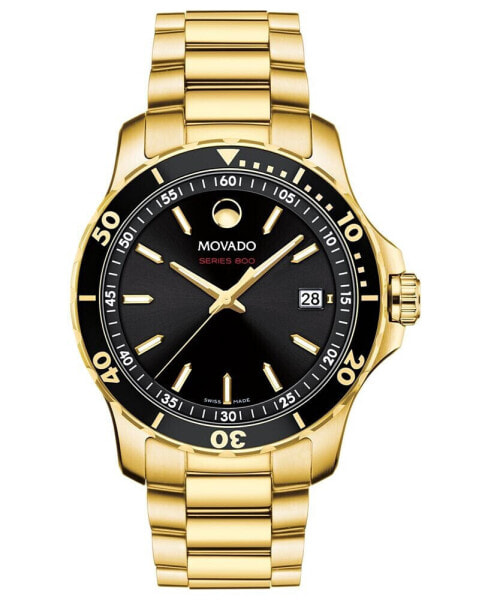 Men's Swiss Series 800 Gold-Tone PVD Stainless Steel Bracelet Diver Watch 40mm