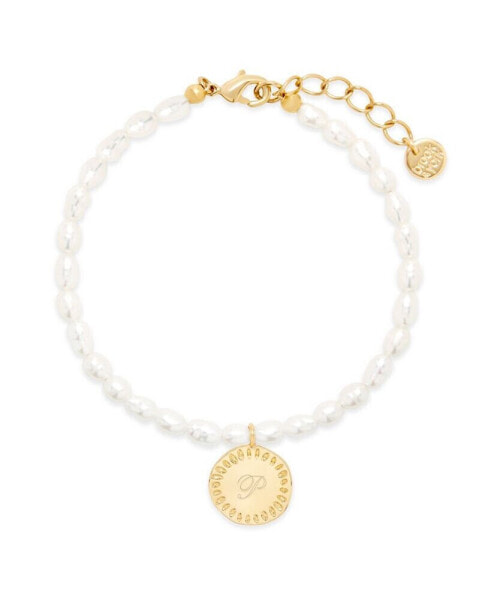 Baroque Freshwater Imitation Pearl Cami Initial Bracelet