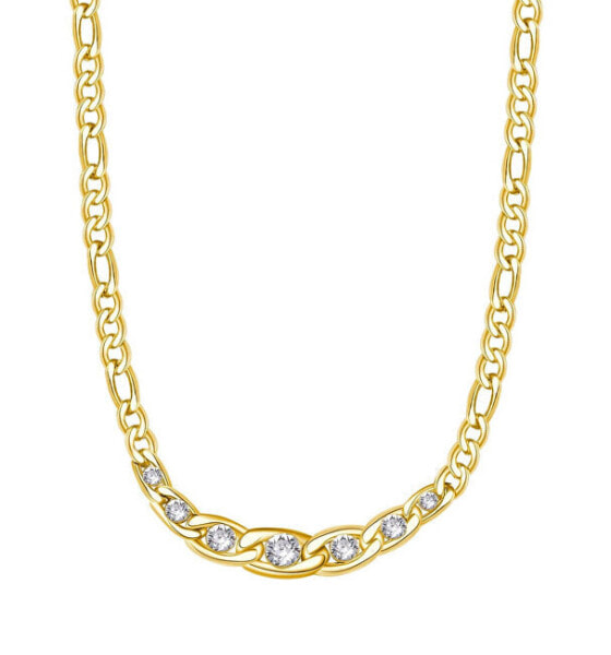 Gold-plated steel necklace with Symphonia BYM98 crystals