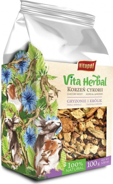 Сено и наполнители Vitapol Vita Herbal для грызунов и кроликов, корень цикория, 100г