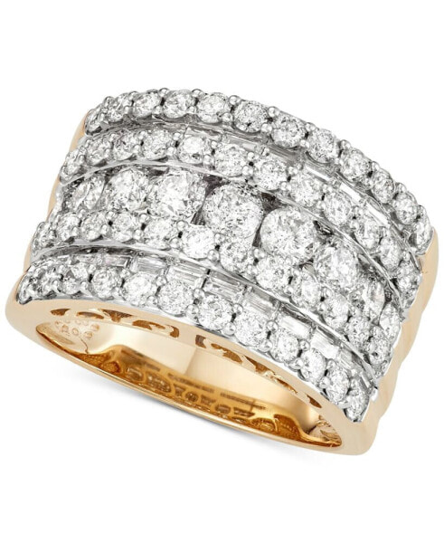 Five-Row Diamond Band (3 ct. t.w.) in 14k White, Yellow or Rose Gold