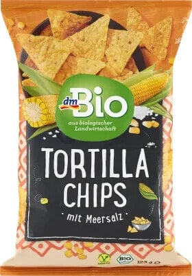 Tortilla Chips mit Meersalz, 125 g