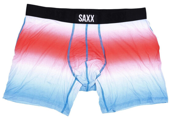 Saxx 284620 Men's Vibe Boxer Brief Underwear White Diffusion Stripe L