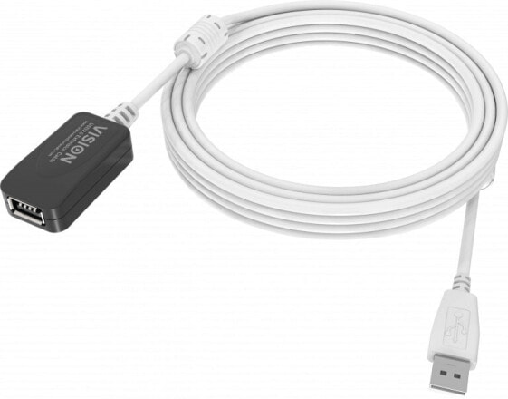 Vision TC 5MUSBEXT+ - 5 m - USB A - USB A - USB 2.0 - 480 Mbit/s - White