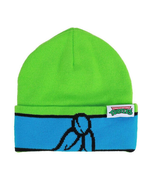 Men's TMNT Rolldown Leo Adult Mesh Eye Green Beanie