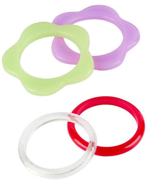 4-Pack Bangle Bracelets One Size