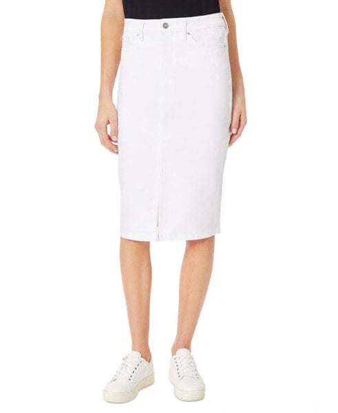 Women's Lexington Slit Denim Skirt, Regular & Petite