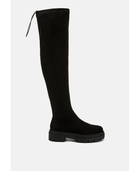 Babette drawstring detail over the knee boots