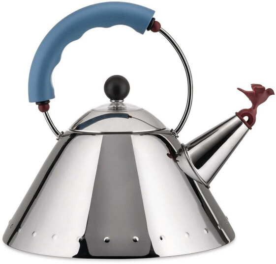 Чайник Alessi Bird Kettle Classic, из нержавеющей стали 18/10, с ручкой и птичьим свистком.