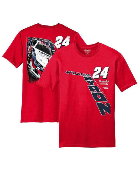 Men's Red William Byron Racing T-shirt