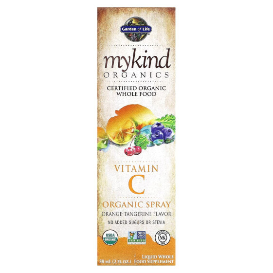Витамин C органический спрей Garden of Life MyKind Organics, вишня-мандарин, 58 мл (2 жидк. унц.)