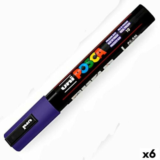 Маркер POSCA PC-5M Электрический синий (6 штук)