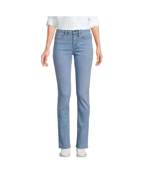 Women's Recover Mid Rise Straight Leg Blue Jeans