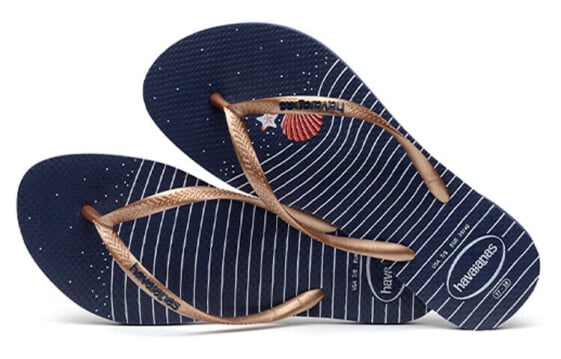 Шлепанцы женские Havaianas Slim Nautical 4137125-9633 синие