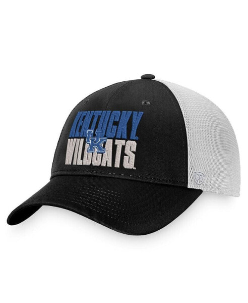 Men's Black, White Kentucky Wildcats Stockpile Trucker Snapback Hat