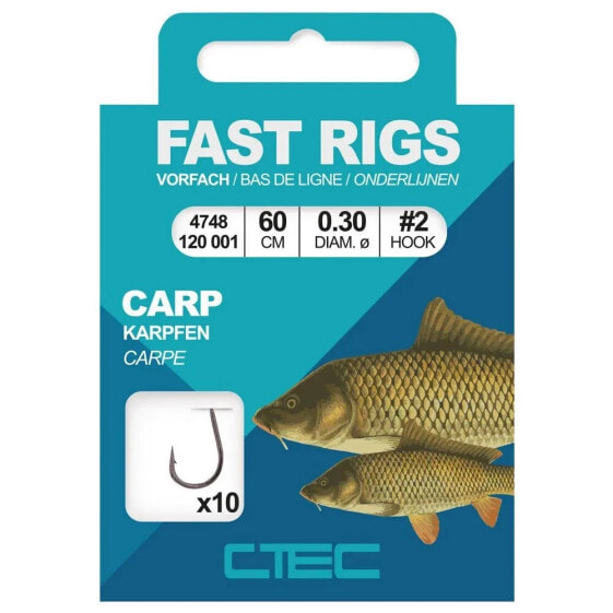 Крючок рыболовный CTEC Fast Rigs Carp Barbless Tied Hook 0,280 мм