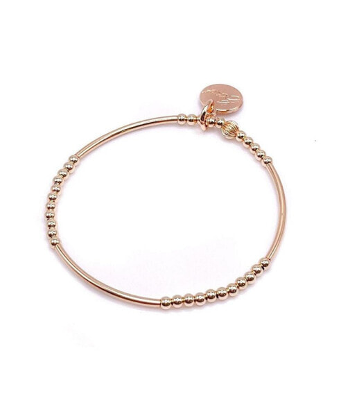 Non-Tarnishing Gold filled, 3mm Gold Ball and Gold Tube Stretch Bracelet