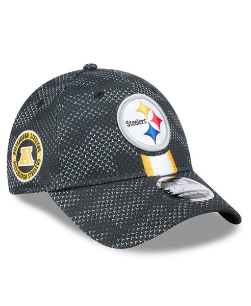 Men's Black Pittsburgh Steelers 2024 Sideline 9FORTY Stretch-Snap Hat