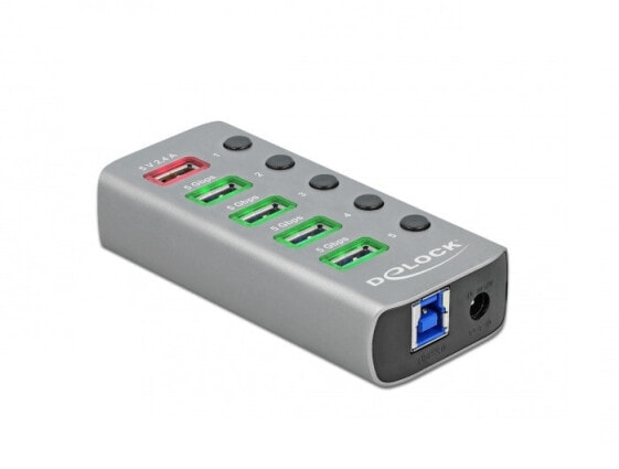 USB-кабель Delock 63263 USB 3.2 Gen 1 (3.1 Gen 1) Type-B - USB 3.2 Gen 1 (3.1 Gen 1) Type-A - 5000 Mbit/s - Grey - Aluminium - 46 mm