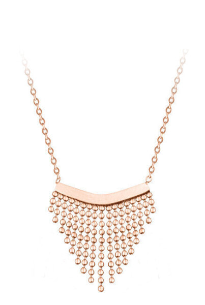 Modern steel necklace with Chains Rose Gold ornament