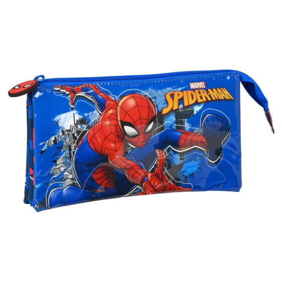 SAFTA Spider-Man Great Power Triple Pencil Case