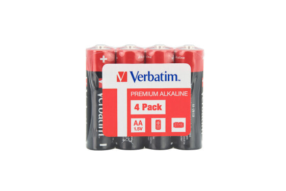 Verbatim AA - Single-use battery - AA - Alkaline - 1.5 V - Premium - Black - Red