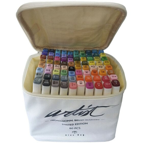 Набор маркеров Alex Bog Canvas Luxe Professional 80 Предметов Разноцветный