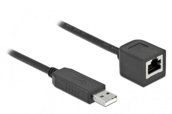 Кабель соединения серийный с чипсетом FTDI - USB 2.0 Тип-А мужской - RS-232 RJ45 женский 1 м черный - черный - 1 м - USB Тип-А - RJ-45 - Мужчина - Женщина