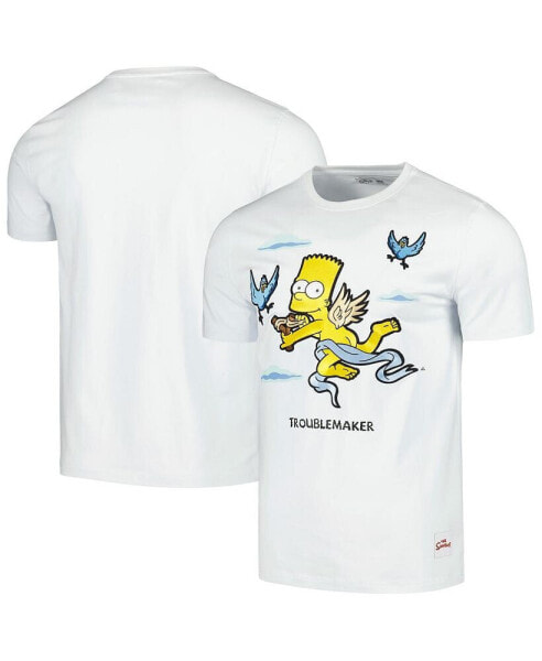 Men's Bart Simpson White The Simpsons T-shirt
