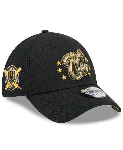 Men's Black Washington Nationals 2024 Armed Forces Day 39THIRTY Flex Hat