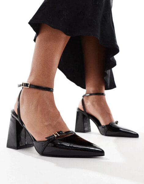 RAID Neim block heeled shoes in black