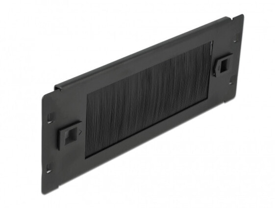 Delock 66345 - Brush panel - Black - Metal,Nylon - 2U - China - 25.4 cm (10")