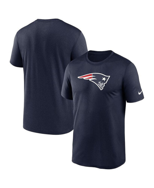 Men's Navy New England Patriots Legend Logo Performance T-shirt