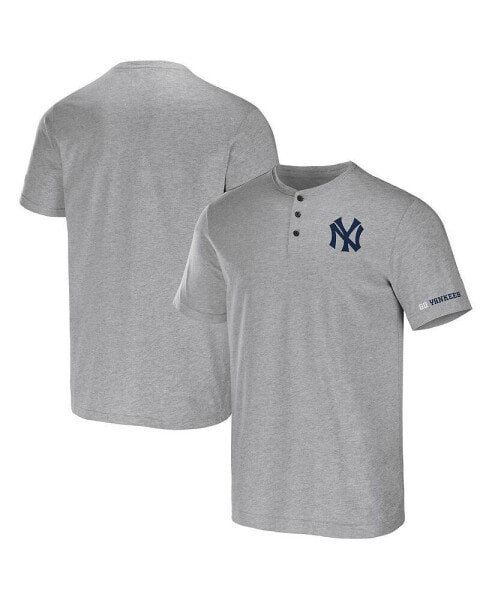 Men's Darius Rucker Collection by Heather Gray New York Yankees Henley T-shirt