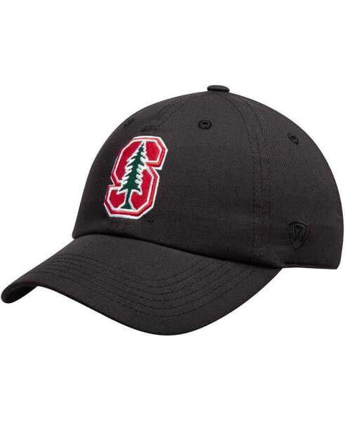 Men's Black Stanford Cardinal Primary Logo Staple Adjustable Hat