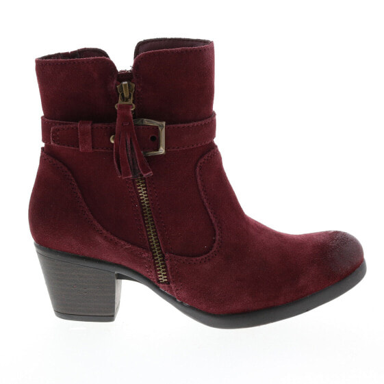 Earth Origins Tori Womens Red Suede Zipper Ankle & Booties Boots 6